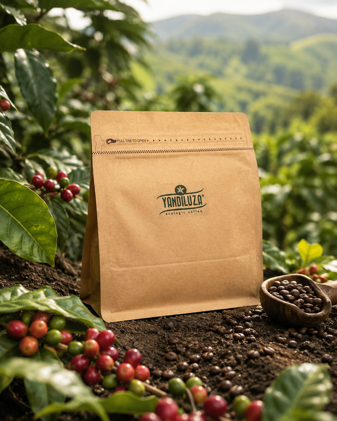 Bolsa kraft de Café Yandiluza